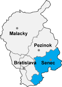 Okres Senec in der Slowakei