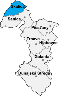 Okres Skalica in der Slowakei