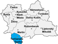 Okres Turčianske Teplice in der Slowakei