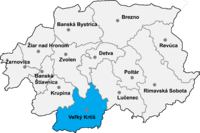 Okres Veľký Krtíš in der Slowakei