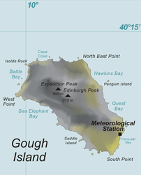 Karte der Gough-Insel