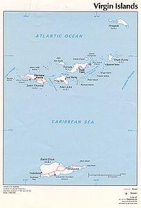 Karte der Jungferninseln