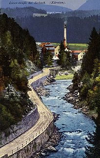 Liesergraben bei Seebach / Seeboden um 1920.