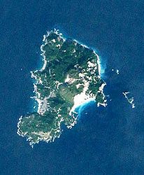 Landsat-Aufnahme von Kōzu-shima