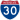 Straßenschild der I-30
