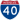Straßenschild der I-40
