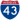 Straßenschild der I-43