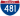 Straßenschild der I-481