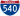 Straßenschild der I-540