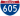 Straßenschild der I-605