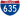 Straßenschild der I-635