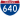 Straßenschild der I-640
