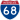 Straßenschild der I-68