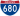 Straßenschild der I-680