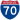 Straßenschild der I-70