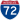 Straßenschild der I-72
