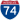 Straßenschild der I-74