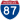 Straßenschild der I-87