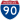 Straßenschild der I-90