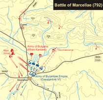 Karte der Schlacht von Marcellae