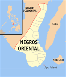 Karte mit der Lage von Apo Island
