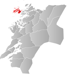 Lage in der Fylke Nord-Trøndelag