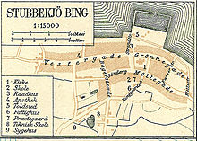 Karte von Stubbekøbing um 1900