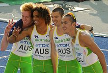 Tristan Thomas (links) bei den Weltmeisterschaften 2009 in Berlin