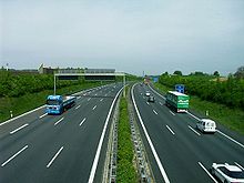 Bundesautobahn 8 bei Karlsruhe-Palmbach