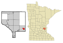 Lage von Centerville im Anoka County und in Minnesota