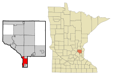 Lage von Fridley im Anoka County und in Minnesota