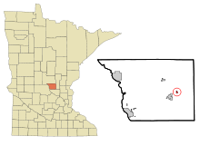 Lage von Ronneby in Minnesota und im Benton County