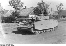 Schwarzweiß-Foto eines Panzer IV