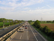 Bundesautobahn 5 bei Frankfurt am Main