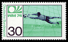 Sondermarke "WM 1974" der Deutschen Bundespost zu 30 Pfennig