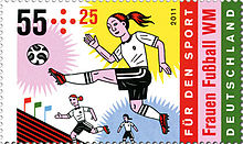 DPAG 2011 Für den Sport - Fußball-Weltmeisterschaft der Frauen, Stürmerin.jpg