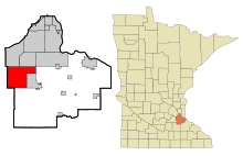 Lage von Lakeville im Dakota County und in Minnesota