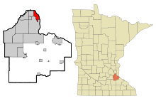 Lage von South St. Paul im Dakota County und in Minnesota