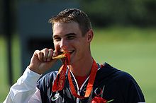 Walton Eller mit Goldmedaillebei den Olympischen Spielen 2008