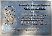 Gedenktafel für Blomberg