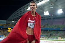 Habiba Ghribi bei den Leichtathletik-Weltmeisterschaften 2011 in Daegu