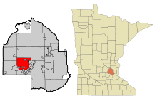 Lage von Orono im Hennepin County und in Minnesota