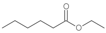 Strukturformel von Hexansäureethylester