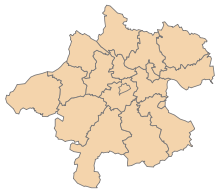 Lage des Bezirks Karte A Ooe ohne.svg im Bundesland Oberösterreich (anklickbare Karte)