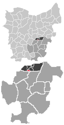 Ligging van Papegem in Oost-Vlaanderen.png