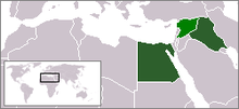 Karte der Vereinigten Arabischen Republik 1963