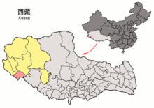 Location of Burang within Xizang (China).png