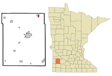 Lage von Cottonwood im Lyon County und in Minnesota