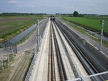 HSL Zuid mit Tunnel unter dem Dordtse Kil