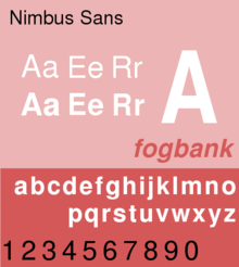 Schriftbeispiel für Nimbus Sans L